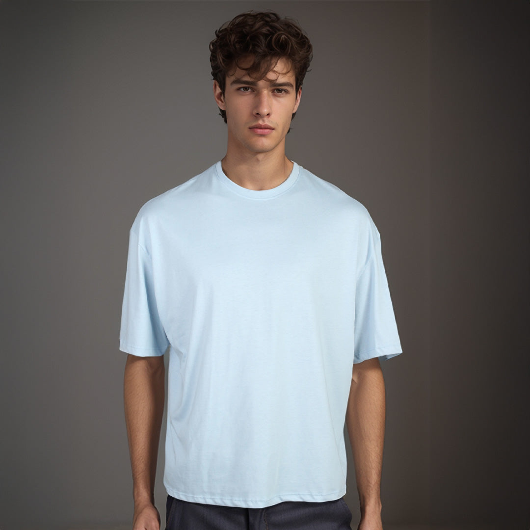 Camiseta Ciel Azul Claro Boxy Fit para hombre – OCRA JEANS