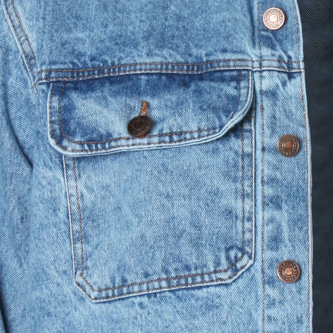 Chaqueta en Jean Stone Claro