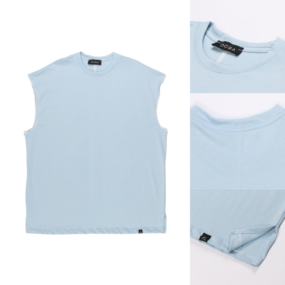 Camisilla Freedom Azul Claro Oversize.