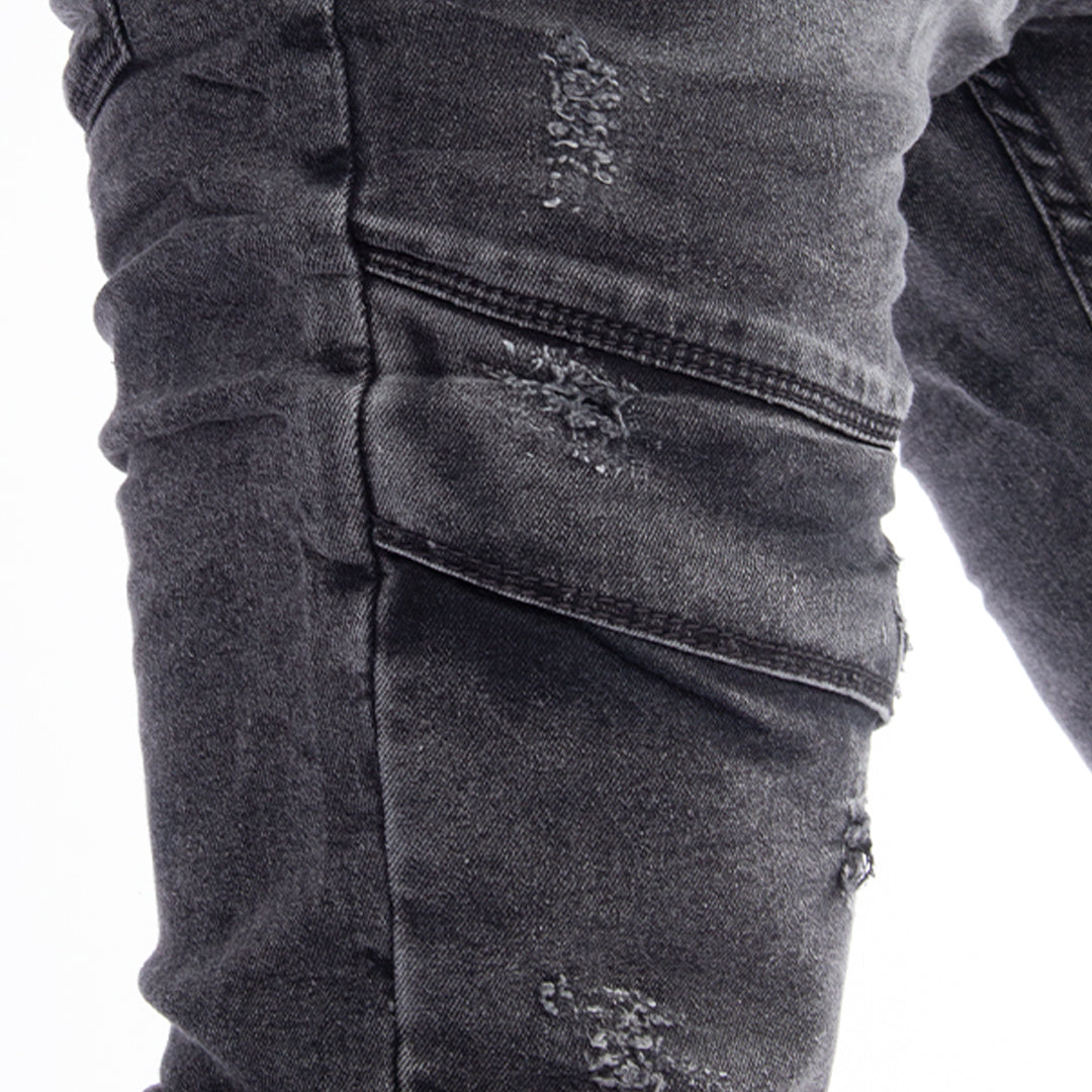 Skinny Jean | Gris con Desgastes CL2189