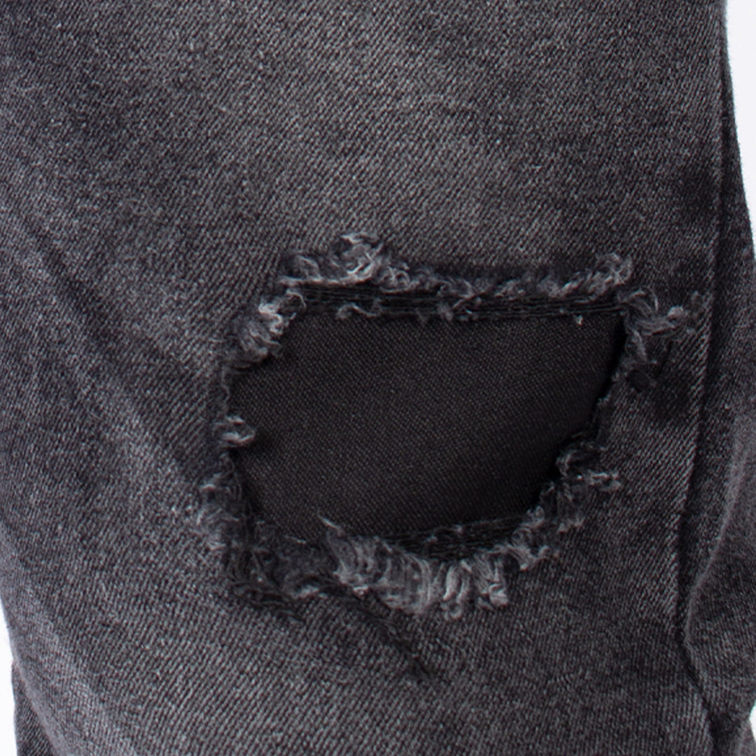 Skinny Jean | Gris Oscuro con Parche en Rodilla CL2194