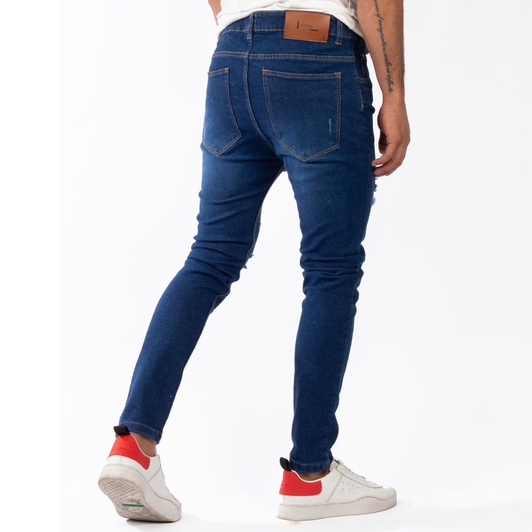 Skinny Jean | Azul Stone con Rotos CL2230