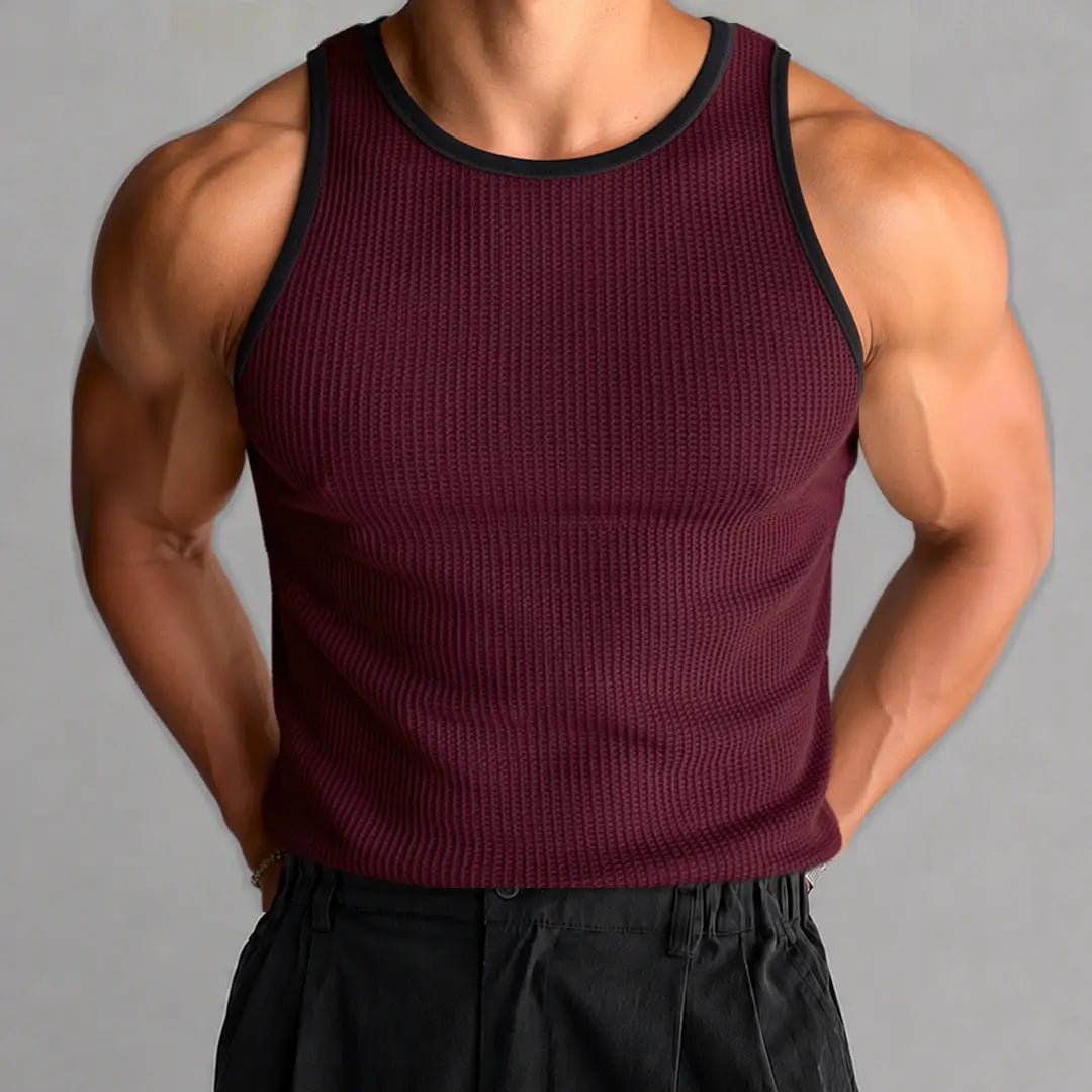 Camisilla Grid Vino OCRA
