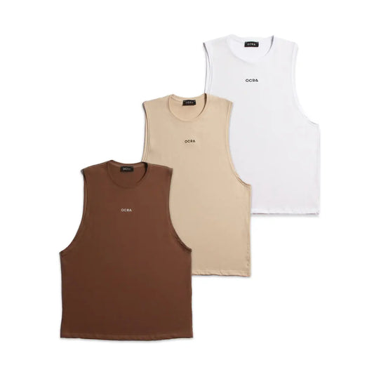 PACK X3 CAMISILLAS TIERRA