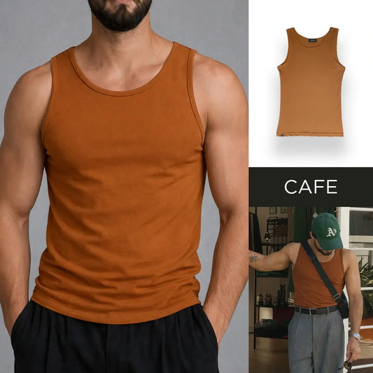 Camisilla Essential Slim Café para hombre – OCRA JEANS