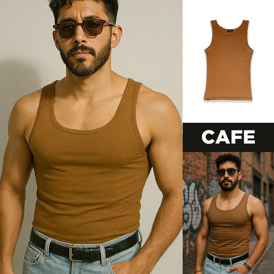 Camisilla Slim Fit Café para hombre – OCRA JEANS