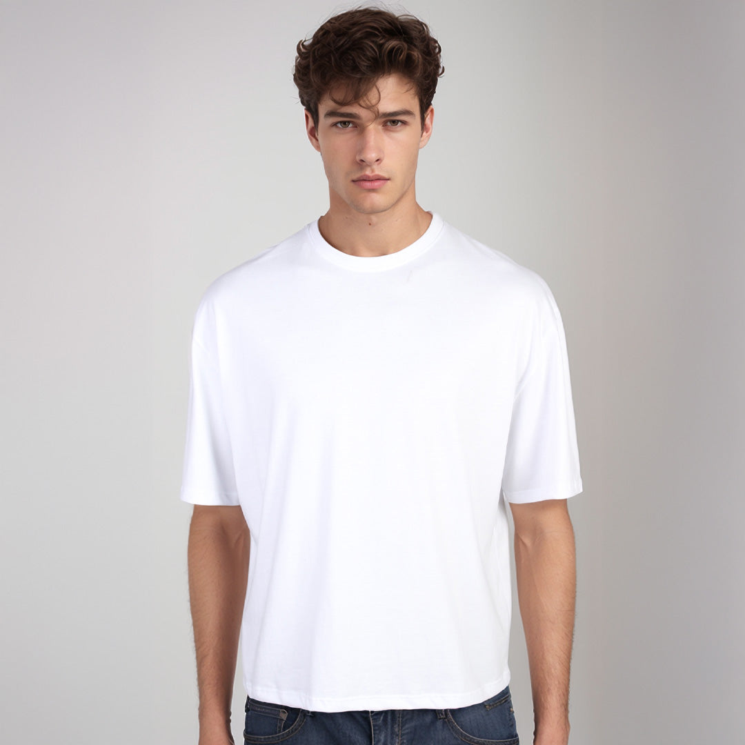 Camiseta Ciel Blanco Boxy Fit para hombre – OCRA JEANS
