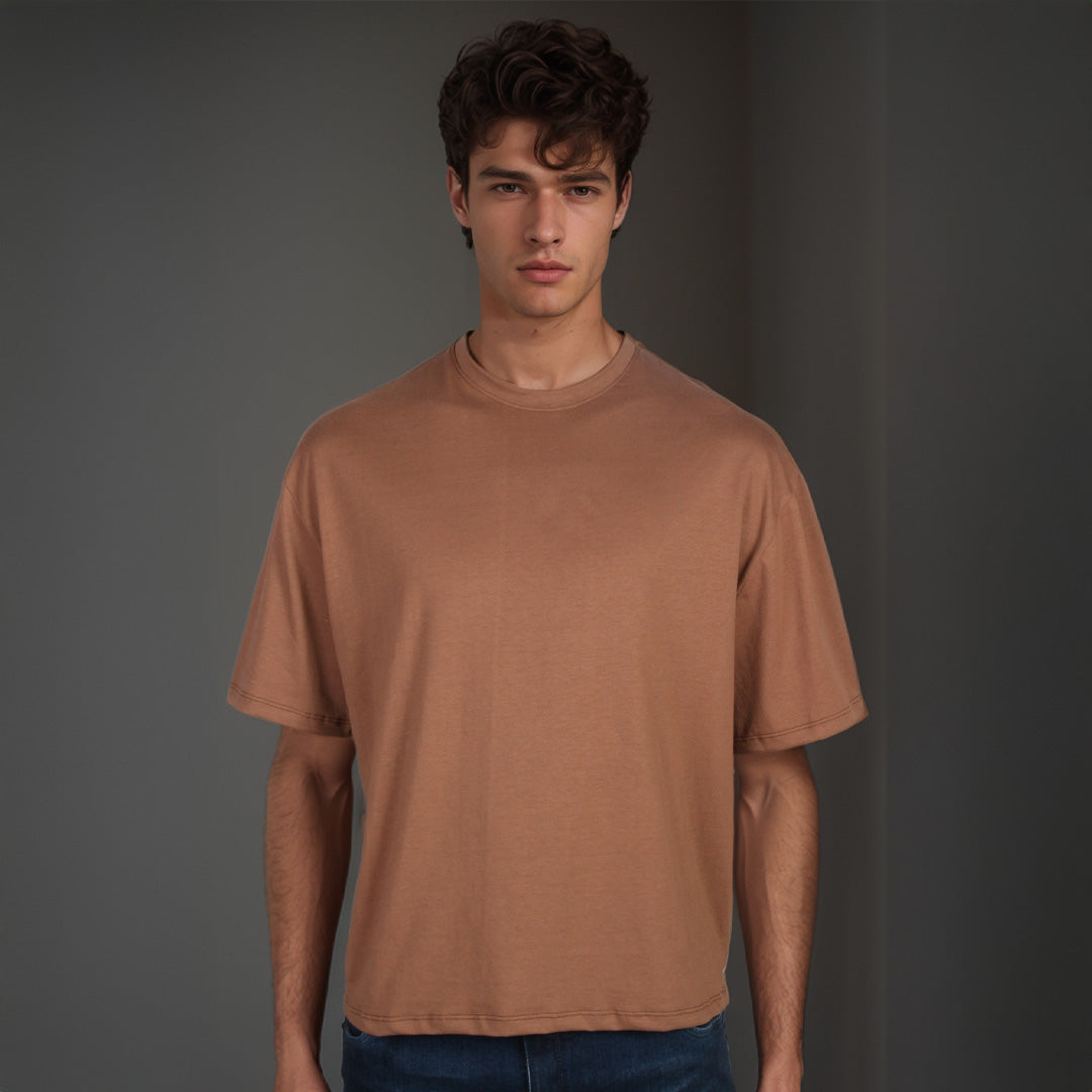 Camiseta Ciel Café Boxy Fit para hombre – OCRA JEANS