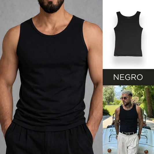 Camisilla Essential Slim Negro para hombre – OCRA JEANS