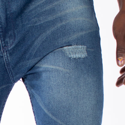 Skinny Jean | Azul Medio con Desgastes CL2181