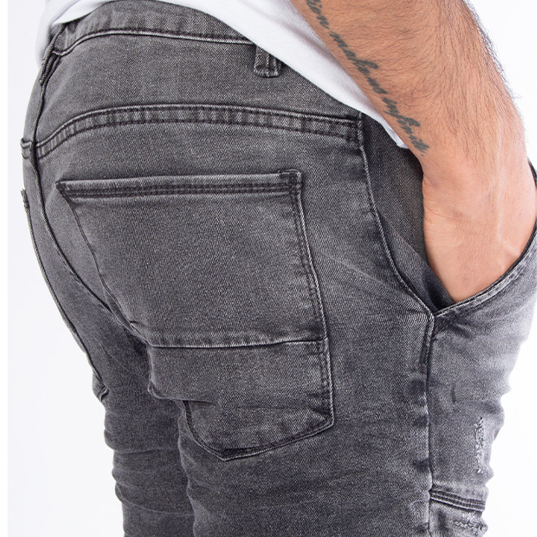 Skinny Jean | Gris con Desgastes CL2189
