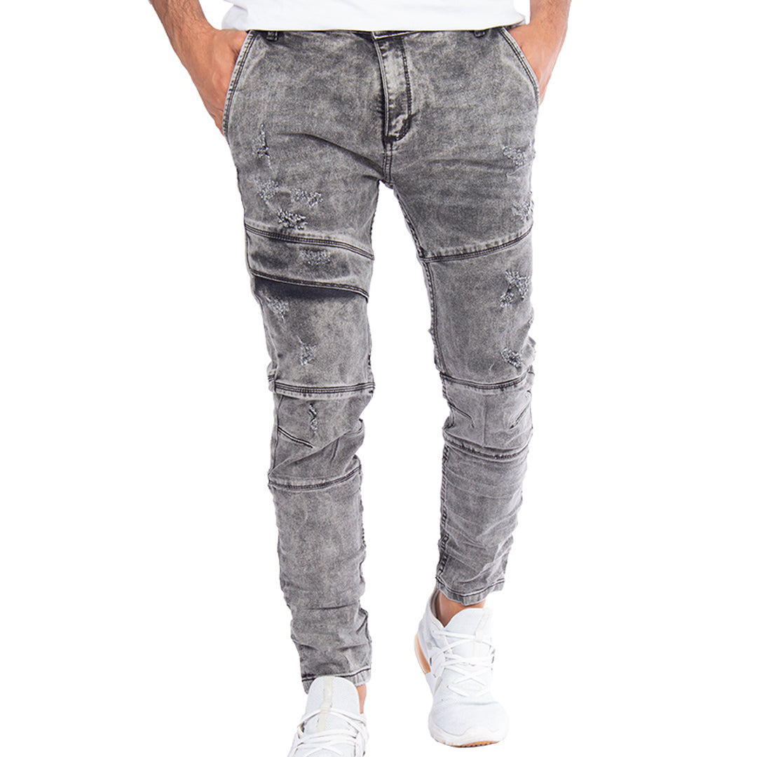 Skinny Jean | Gris Claro con Desgastes CL2190