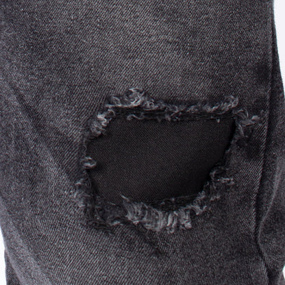 Skinny Jean | Gris Oscuro con Parche en Rodilla CL2194