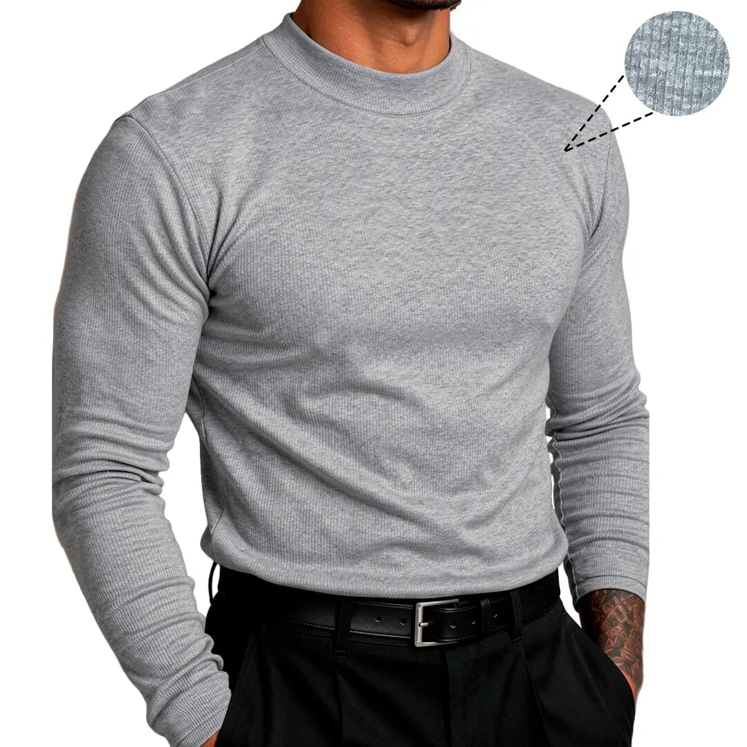 Pack Mock Neck Rib LS