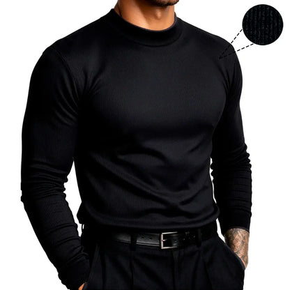 Pack Mock Neck Rib LS