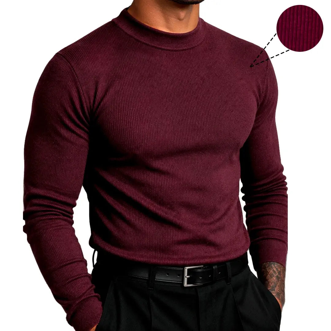 Pack Mock Neck Rib LS
